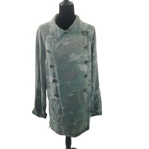 Pam & Gela Lightweight Medium Camo Double Breasted Jacket(No belt)